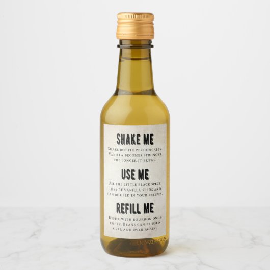 Vanilla Extract Label - bourbon VE-002_05b ワインラベル (正面)