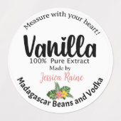 Vanilla Extract Labels、マダガスカル豆 ラベル (デザイン1)