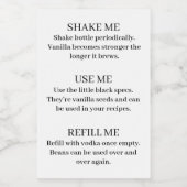 Vanilla Extract Modern Label Sticker VE105tr ワインラベル (シングルラベル)