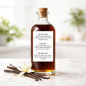 Vanilla Extract Modern Label Sticker VE105tr ワインラベル
