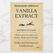 Vanilla Extract Modern Label Sticker VE107tr ワインラベル (シングルラベル)