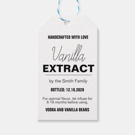 Vanilla Extract Modern Label Sticker VLL1rt ギフトタグ (正面)