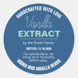 Vanilla Extract Modern Label Sticker VLL1rt ラウンドシール