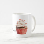Vanilla Frosting Hearts Chocolate Cupcake コーヒーマグカップ (正面右)