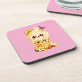 Vanilla Ice Cream Cone Kawaii Coaster コースター (左側)