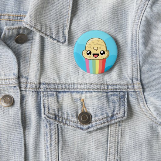 Vanilla Ice Cream Rainbow Trail - Ice Cream Jump 缶バッジ (インサイチュ)