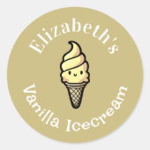 Vanilla Icecream ラウンドシール (正面)