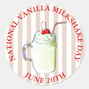 Vanilla Milkshake Day 6月20日ステッカー ラウンドシール