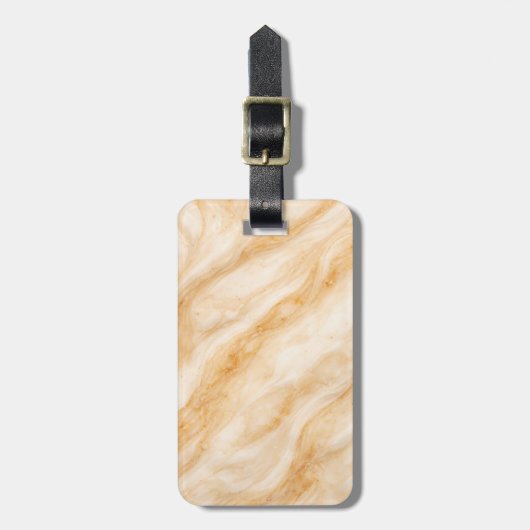 Vanilla Milkshake Marble Texture ラゲッジタグ (正面縦)