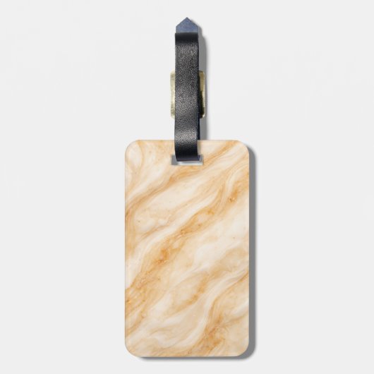 Vanilla Milkshake Marble Texture ラゲッジタグ (裏面縦)