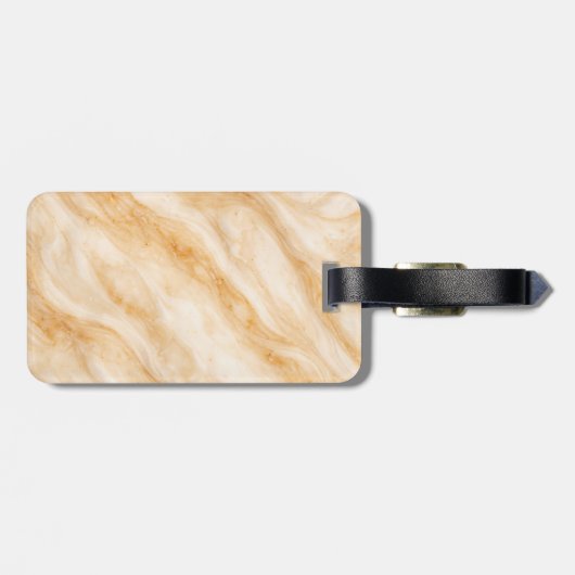 Vanilla Milkshake Marble Texture ラゲッジタグ (裏面横)