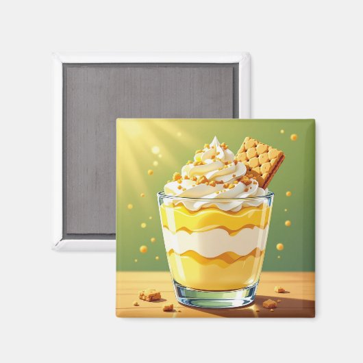 Vanilla Pudding and Whipped Cream Parfait マグネット (正面/裏面)