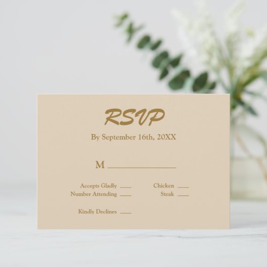 Vanilla RSVPカード (スタンド正面)