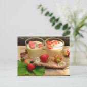 VANILLA STRAWBERRY DESSERT POSTCROSSING ポストカード (スタンド正面)