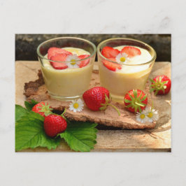 VANILLA STRAWBERRY DESSERT POSTCROSSING ポストカード
