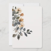 Vanilla White Boho Roses Cream Wedding 招待状 (裏面)