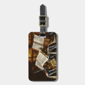 "Vanitas"の静物画-アダムBernaert (1665年) ラゲッジタグ (正面縦)