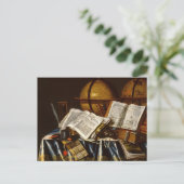 "Vanitas" Still Life - Adam Bernaert (1665) ポストカード (スタンド正面)