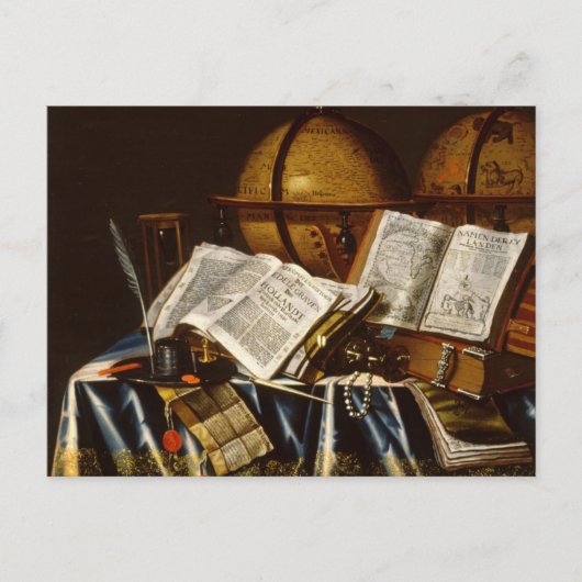 "Vanitas" Still Life - Adam Bernaert (1665) ポストカード (正面)