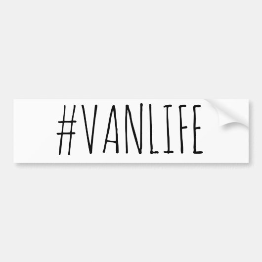 #VANLIFEのバンパーステッカー{明白な} バンパーステッカー (正面)