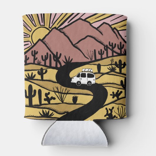 VANLIFE砂漠マウンテンエクスプロアアドベンチャー 缶クーラー (裏面)