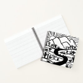 VANLIFE砂漠マウンテンズロードトリップ ノートブック