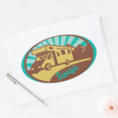 Vanlife Sticker / Aufkleber - Camper 楕円形シール (封筒)