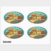 Vanlife Sticker / Aufkleber - Camper 楕円形シール (シート)