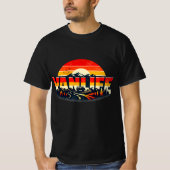 VANLIFE Sunset design, Camper Van Nomad Community  Tシャツ (正面)