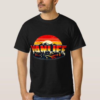 VANLIFE Sunset design, Camper Van Nomad Community  Tシャツ