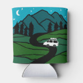 VANLIFE Trees Forest Mountain Explore冒険 缶クーラー (裏面)
