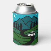 VANLIFE Trees Forest Mountain Explore冒険 缶クーラー (缶裏面)