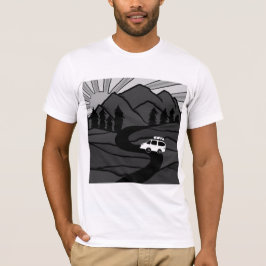 VANLIFE Trees Forest Mountain Explore冒険 Tシャツ