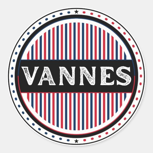 Vannes City Pride Emblem – French Identity ラウンドシール (正面)