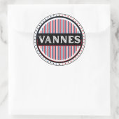 Vannes City Pride Emblem – French Identity ラウンドシール (バッグ)