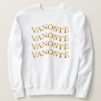 VANOSTÈ ロゴ - ミニマリスト ゴールド タイポグラフィ スウェットシャツ