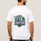 VanPortボーリングニュースTシャツノースウエストデザイン Tシャツ (裏面)