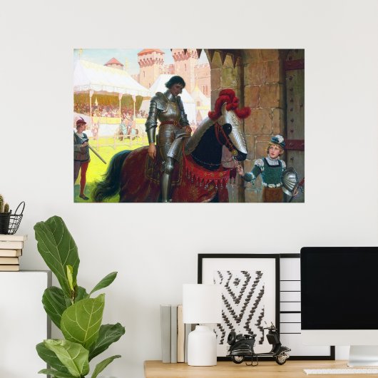 Vanquished, by Edmund Blair Leighton ポスター (ホームオフィス)