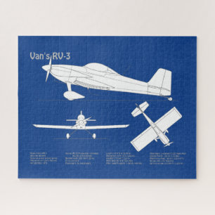 Van's RV-3 – 飛行機の設計図の計画ABD ジグソーパズル