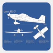 Van's RV-3 – 飛行機の設計図の計画ABD スクエアシール (正面)
