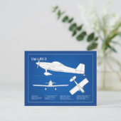 Van's RV-3 – 飛行機の設計図の計画ABD ポストカード (スタンド正面)