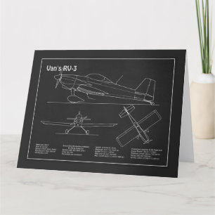 Van's RV-3 – 飛行機の設計図の計画PD サンキューカード