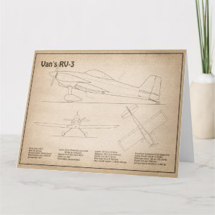 Van's RV-3 – 飛行機の設計図プランSD サンキューカード