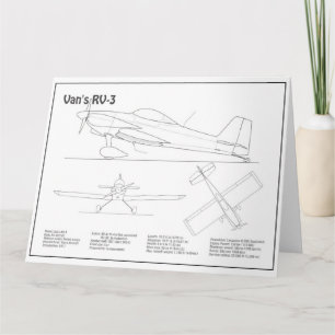 Van's RV-3 - 飛行機の設計図 サンキューカード