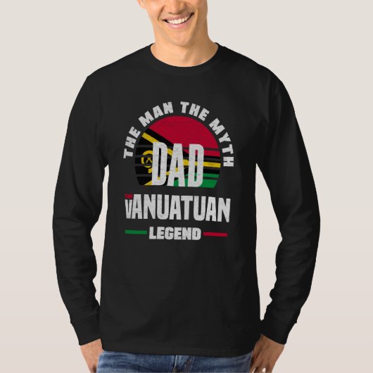 Vanuatu Vanuatuan Vanuatu Flag Fathers Day Tシャツ (正面)