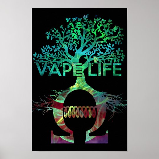 Vapeの生命ポスター黒bg ポスター Zazzle Co Jp