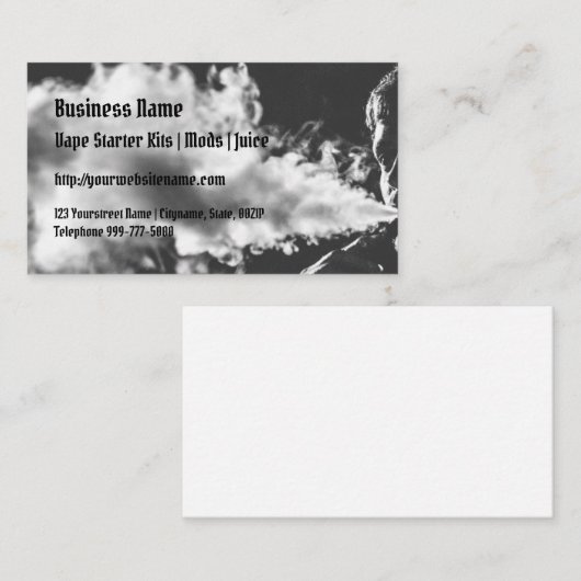 Vapeの雲の名刺を吹くこと 名刺 (正面/裏面)
