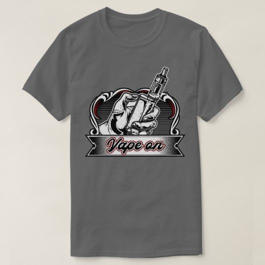 Vapeオンベーパヴィンテージ蒸発 Tシャツ (デザイン正面)