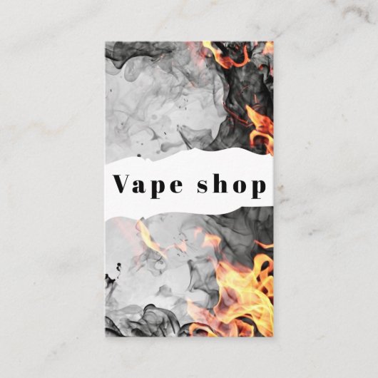 Vapeショップの煙草ビジネスカード 名刺 (正面)
