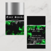 Vapeショップグリーンカラフルスモークビジネスカード 名刺 (正面/裏面)